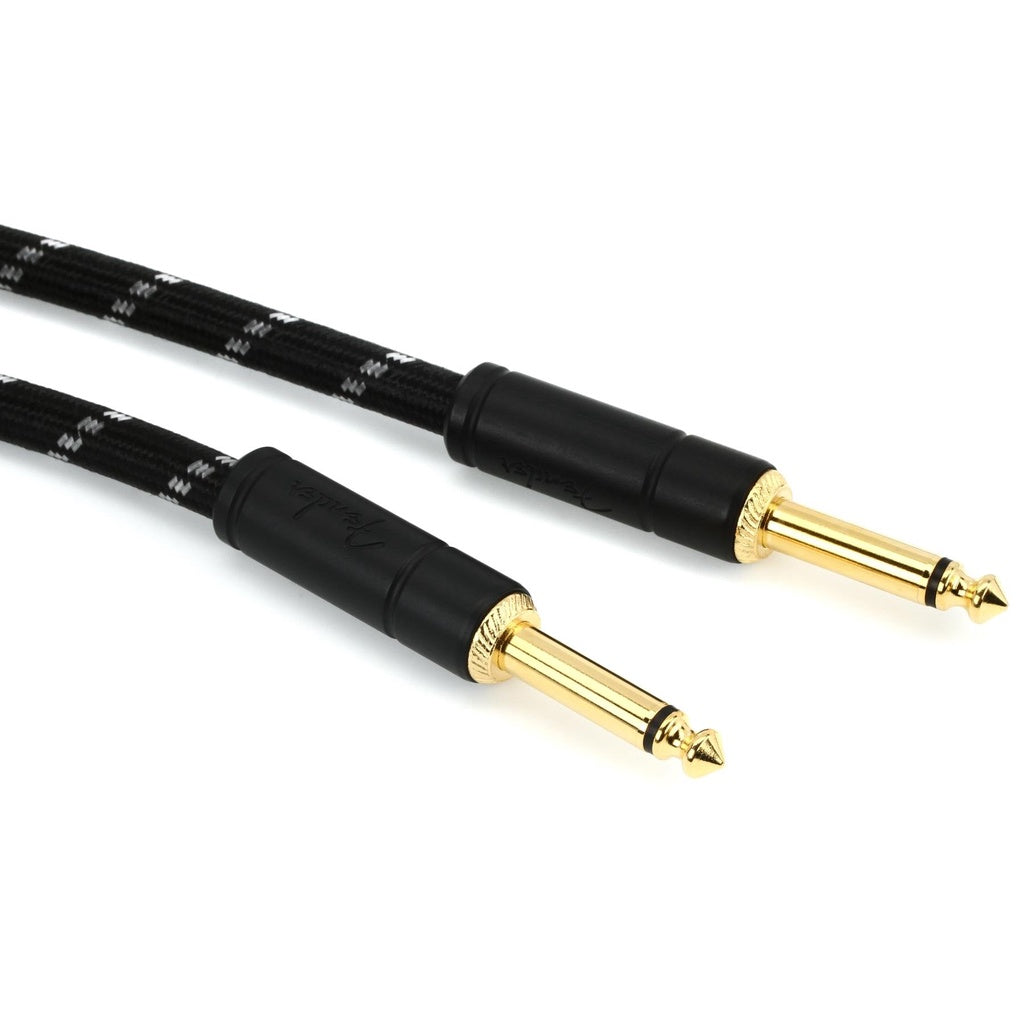 Fender 0990820092 Deluxe Series 10ft Straight Black TWEED Instrument Cable - Reco Music Malaysia