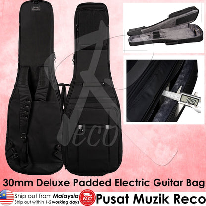 RM REB500-SA298 30mm Deluxe Thick Padded Electric Guitar Bag - Reco Music Malaysia