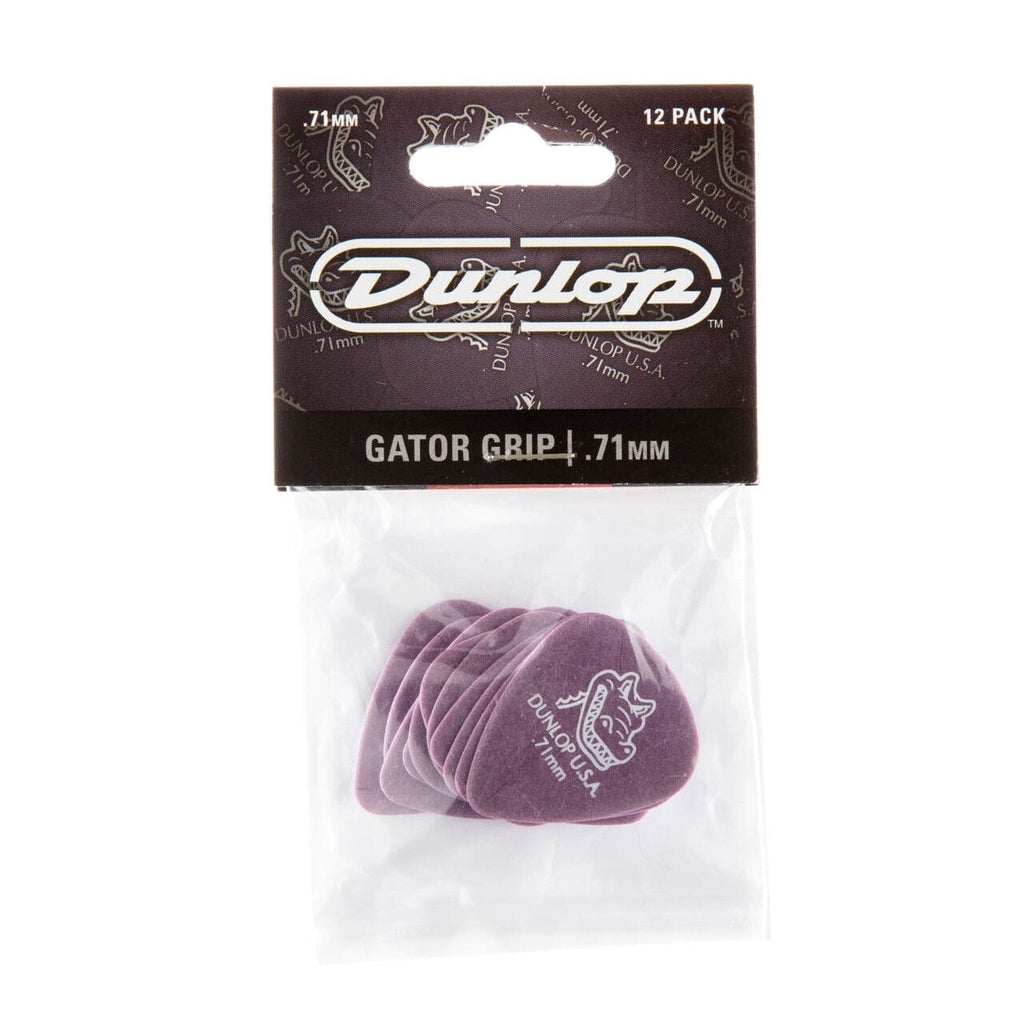 Jim Dunlop 417P071 Gator Grip Guitar Picks Pack - .71mm Purple (12-pack) - Reco Music Malaysia