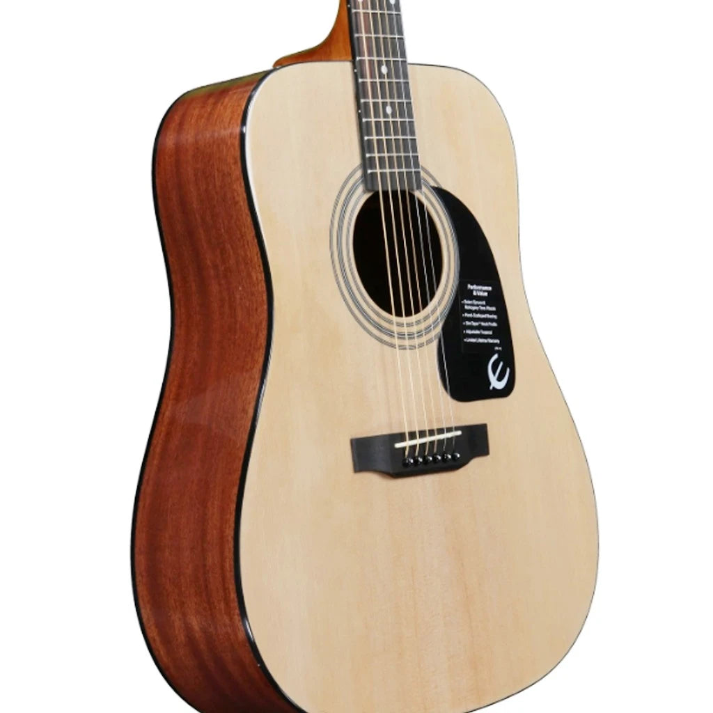 Epiphone DR-100 NAT Acoustic Guitar 41 inch Dreadnought Natural - Reco Music Malaysia