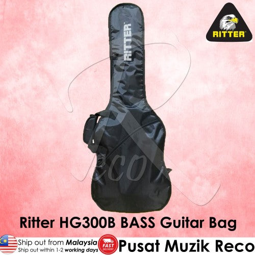 Ritter HG300B Electric Bass Guitar Bag. Black - Reco Music Malaysia