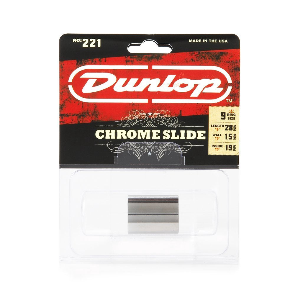 Dunlop 221 Chromed Steel Wall Medim Knuckle Slide | Reco Music Malaysia