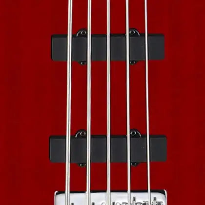 Cort ActionV+ Action V Plus TR Transparent Red 5 String Bass Guitar with Bag - Reco Music Malaysia