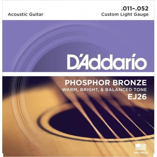 D'Addario EJ26 Phosphor Bronze Acoustic Guitar Strings | Reco Music Malaysia