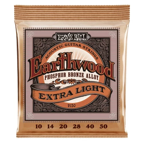 Ernie Ball 2150 Earthwood Phosphor Bronze Acoustic Guitar Strings Extra Light 1050 | Reco Music Malaysia