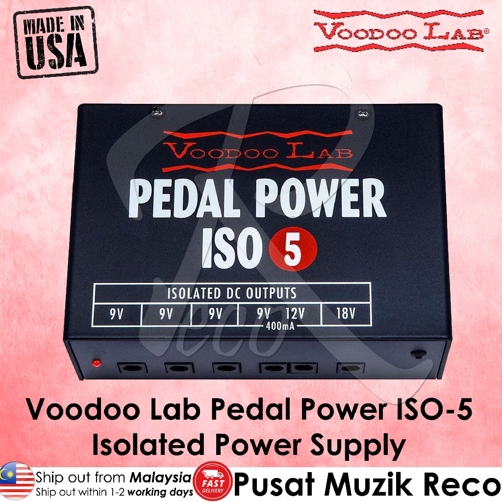 Voodoo Lab Pedal Power ISO-5 Isolated Power Supply | Reco Music Malaysia