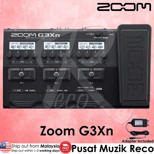 Zoom G3Xn Intuitive Multi-Effects Processor with Expression Pedal - Reco Music Malaysia