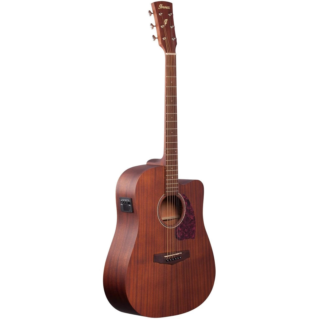 Ibanez PF12MHCE OPN Cutaway Dreadnought Body Acoustic-Electric Guitar, Open Pore Natural - Reco Music Malaysia