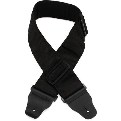 D'Addario Planet Waves Black 3 Inch Wide Padded Polypropylene Bass Guitar Strap - Reco Music Malaysia