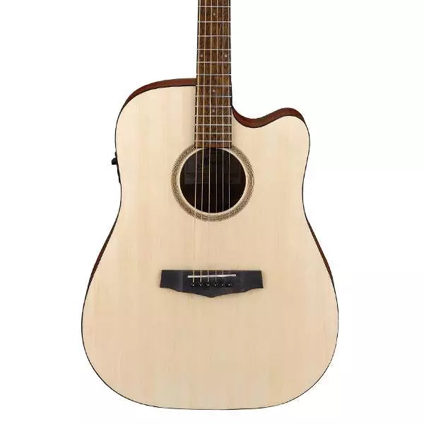 Ibanez PF10CE OPN Cutaway Dreadnought Semi Acoustic Guitar - Open Pore Natural - Reco Music Malaysia