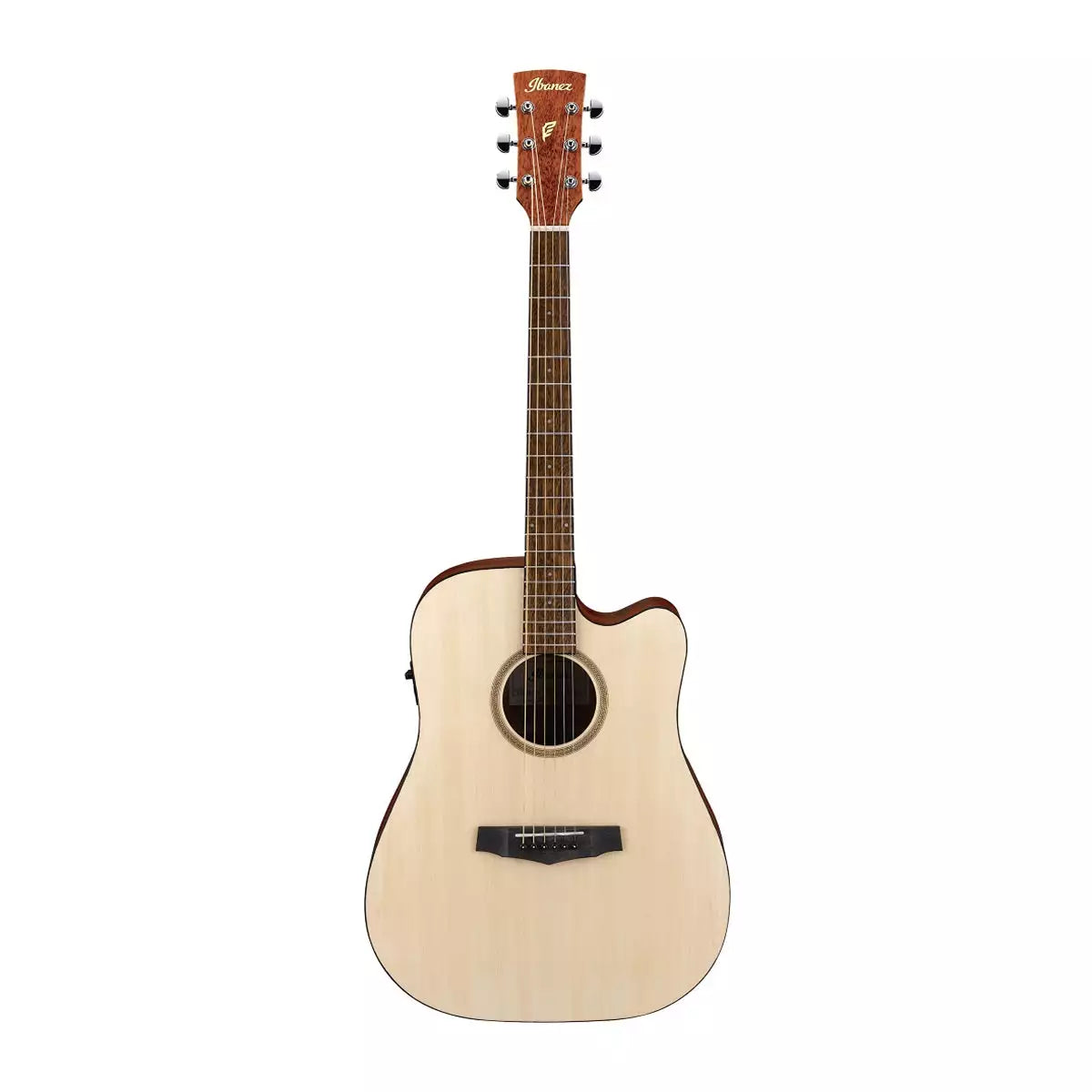 Ibanez PF10CE OPN Cutaway Dreadnought Semi Acoustic Guitar - Open Pore Natural - Reco Music Malaysia