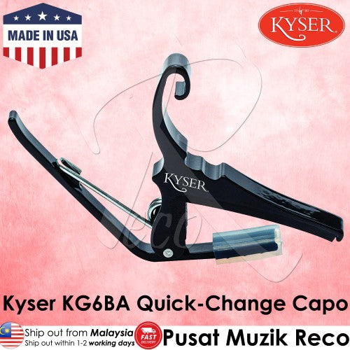 Kyser KG6BA Quick Change Acoustic Guitar Capo - Reco Music Malaysia