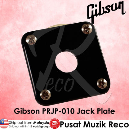 Gibson PRJP-010 Guitar Jack Plate, Black Plastic | Reco Music Malaysia