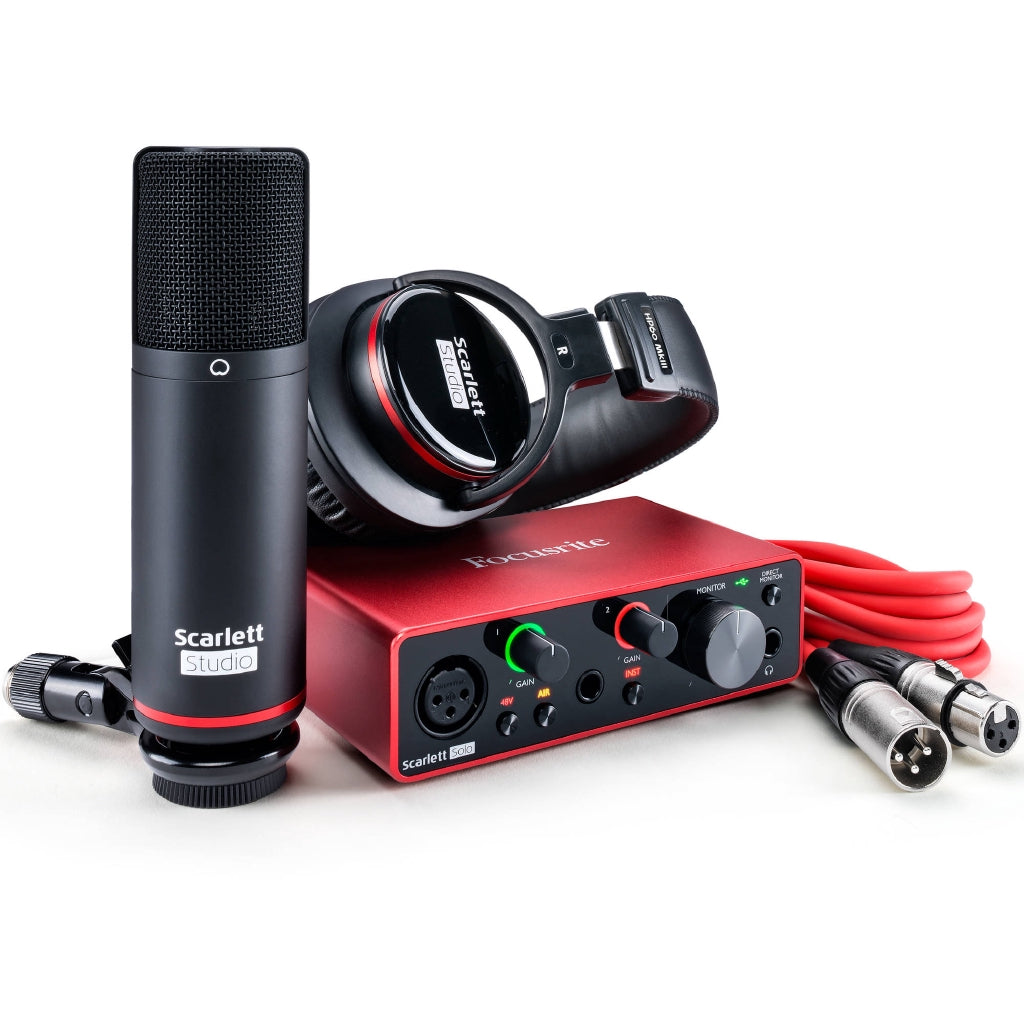 Focusrite Scarlett Solo Studio Pack 3rd Gen USB Audio Interface Recording Bundle | Reco Music Malaysia