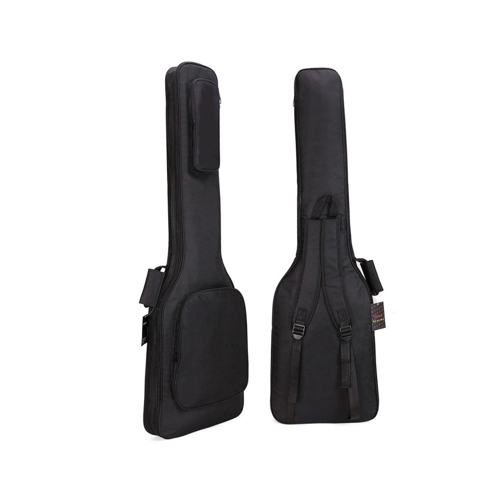 RM 7MM Basic Padded Electric BASS Guitar Bag Double Shoulder Strap Large Front Pocket - Reco Music Malaysia