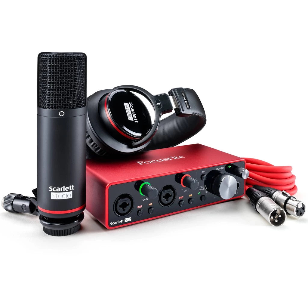 Focusrite Scarlett 2i2 Studio 3rd Gen USB Audio Interface Recording Bundle | Reco Music Malaysia