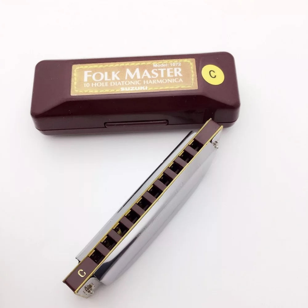 Suzuki Folkmaster Harmonica 10 Holes C Key - Reco Music Malaysia