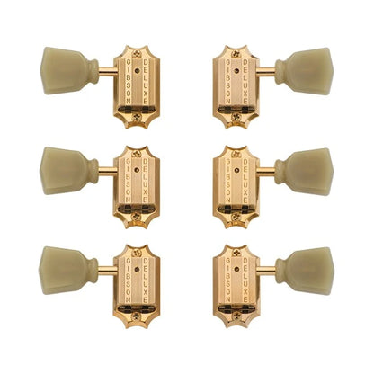 Gibson PMMH-020 Vintage Gold Guitar Machine Heads with Pearloid Button Vintage Tuning Machine Heads SET (PMMH020) - Reco Music Malaysia