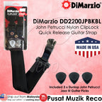 DiMarzio DD2200JPBKBL John Petrucci 2 Inch Nylon ClipLock Quick Release Guitar Strap - Blue | Reco Music Malaysia