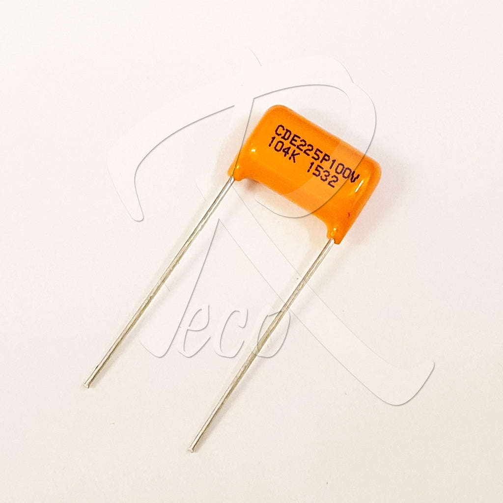 CDE Sprague CDE225P 104K 0.1UF 100V Guitar Orange Drop Capacitor Tone Caps - Reco Music Malaysia