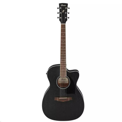 Ibanez PC14MHCE WK Weathered Black Open Pore Slim Body Acoustic-Electric Guitar - Reco Music Malaysia