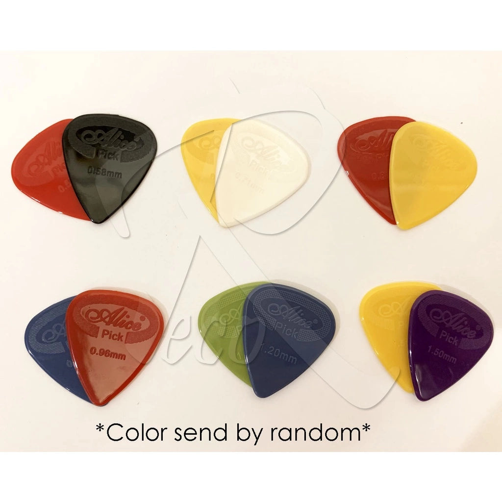 RM Alice Nylon Guitar Pick (12pcs) Mixed Size with Aluminum Pick Tin Pick Case - Reco Music Malaysia