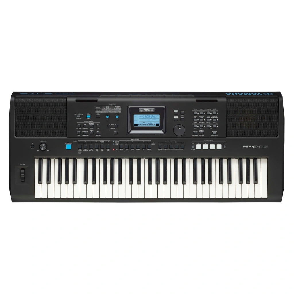 Yamaha PSR-E473 61 Keys Portable Keyboard with Original Adapter & Music Rest - Reco Music Malaysia