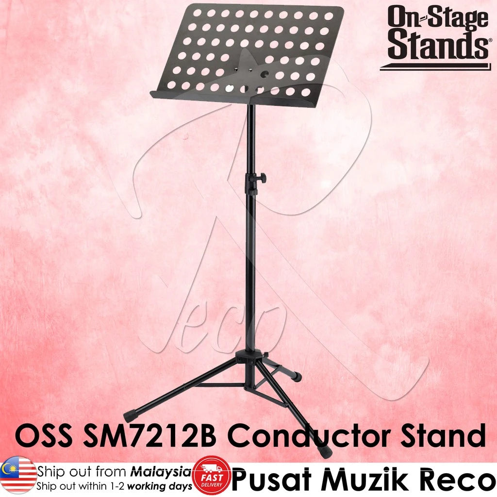 On-Stage Stand SM7212B Pro Conductor Music Stand - Reco Music Malaysia