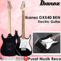 Ibanez GRX40 BKN Black Night Electric Guitar with Tremolo Basswood Body HSS Pickup (GRX40-BKN) - Reco Music Malaysia