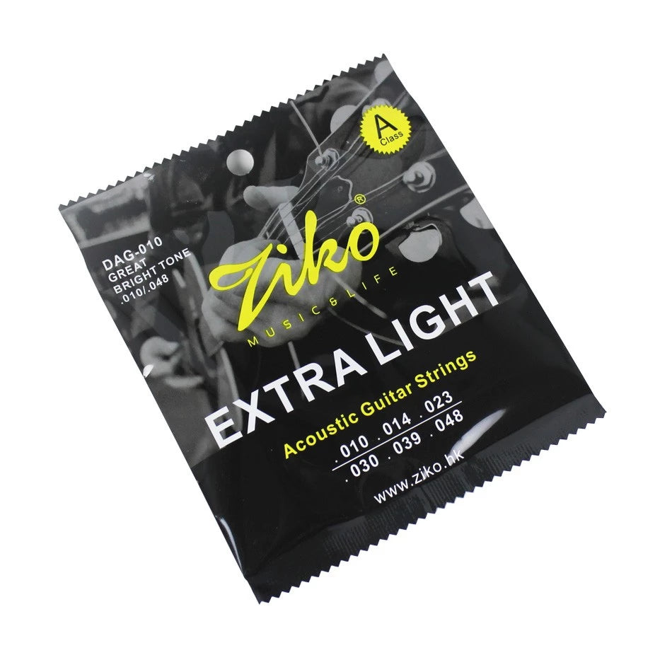 Ziko Acoustic Guitar String 1048 Extra Light 【3 SETS FREE PICKS】- Reco Music Malaysia