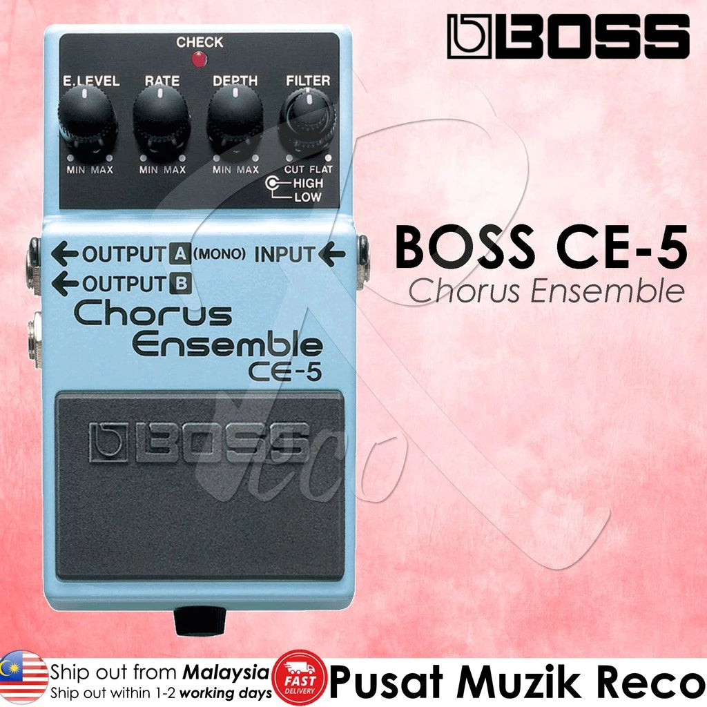 Boss CE-5 Chorus Ensemble Guitar Effect Pedal (CE5) | Reco Music Malaysia