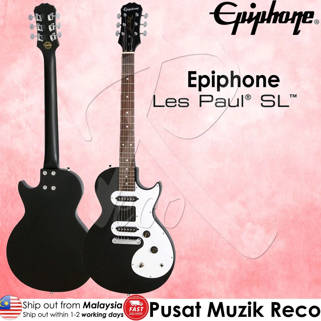 Epiphone Les Paul SL EB Electric Guitar - Ebony | Reco Music Malaysia