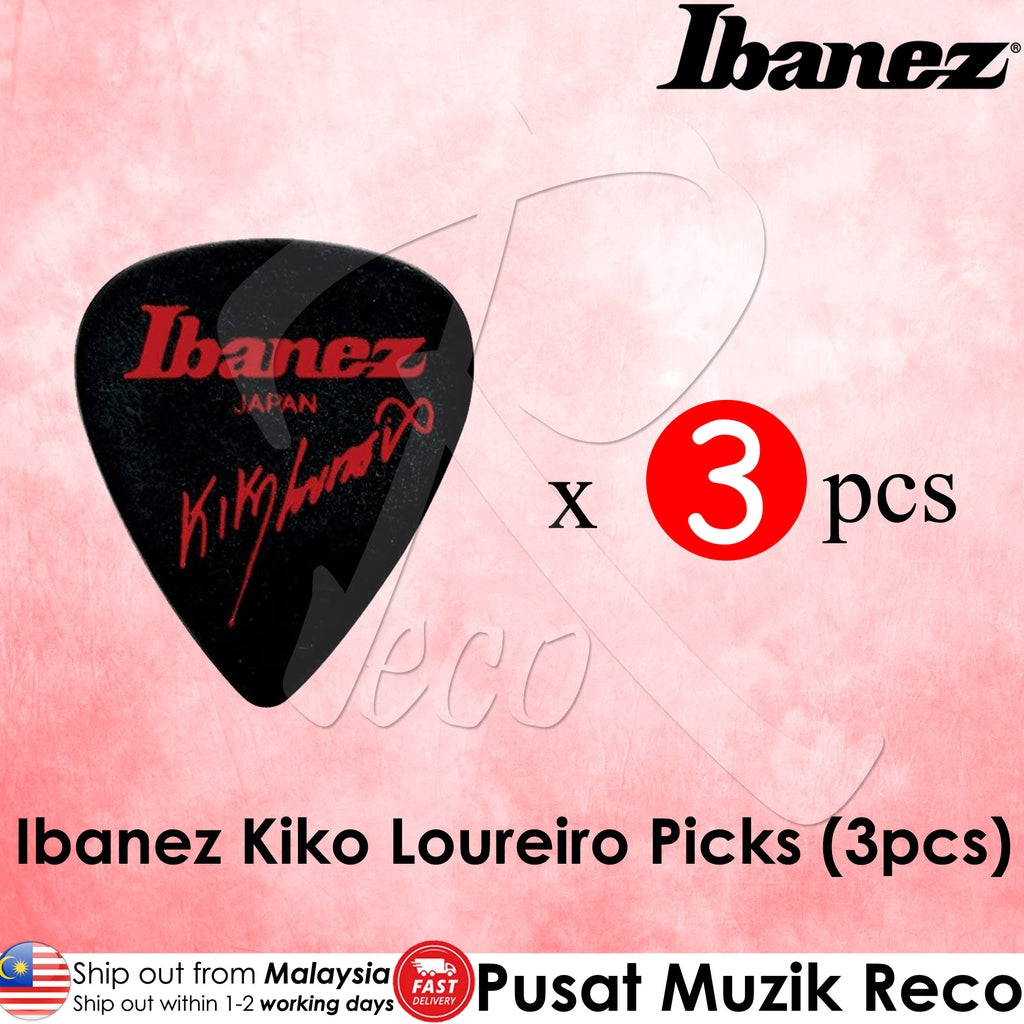 Ibanez B1000KL Kiko Loureiro Signature Guitar Picks (3pcs) (Black, Red, White) - Reco Music Malaysia