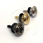 RM High Quality Acoustic Electric Bass Guitar Strap Button Mushroom Head Strap Pin (PAIR) (Black Nickel, Chrome, Gold) - Reco Music Malaysia