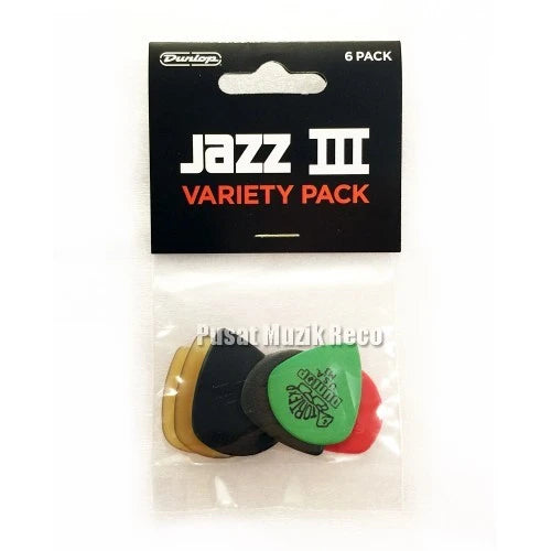 Jim Dunlop PVP103 Jazz III Guitar Picks Variety Pack - Reco Music Malaysia