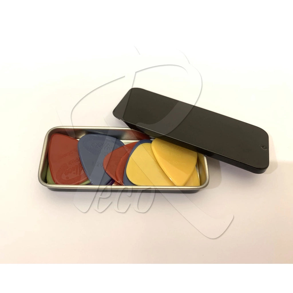 RM Alice Nylon Guitar Pick (12pcs) Mixed Size with Aluminum Pick Tin Pick Case - Reco Music Malaysia