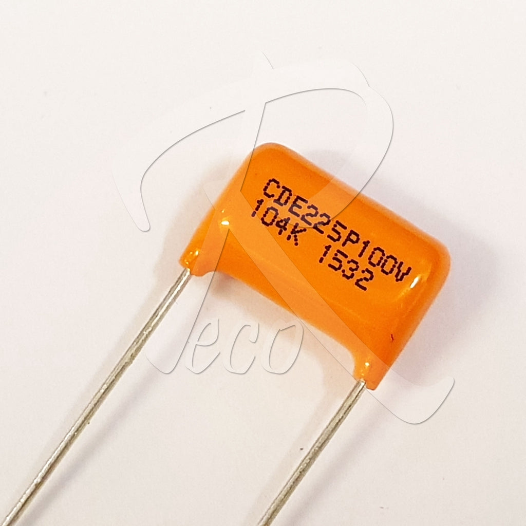 CDE Sprague CDE225P 104K 0.1UF 100V Guitar Orange Drop Capacitor Tone Caps - Reco Music Malaysia