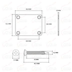 RM GF0449-F-CR Chrome With F Logo Electric Guitar Bass Neck Plate Guitar Neck Joint Board With Screws - Reco Music Malaysia