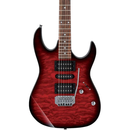 Ibanez GIO GRX70QA TRB Transparent Red Burst Electric Guitar With Tremolo - Reco Music Malaysia