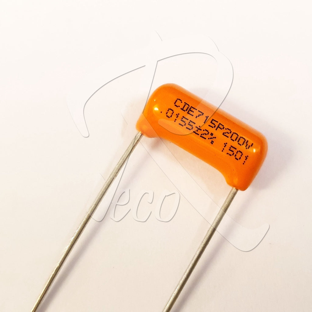 CDE Sprague CDE715P 153J 0.0155UF 200V Guitar Orange Drop Capacitor Tone Caps - Reco Music Malaysia