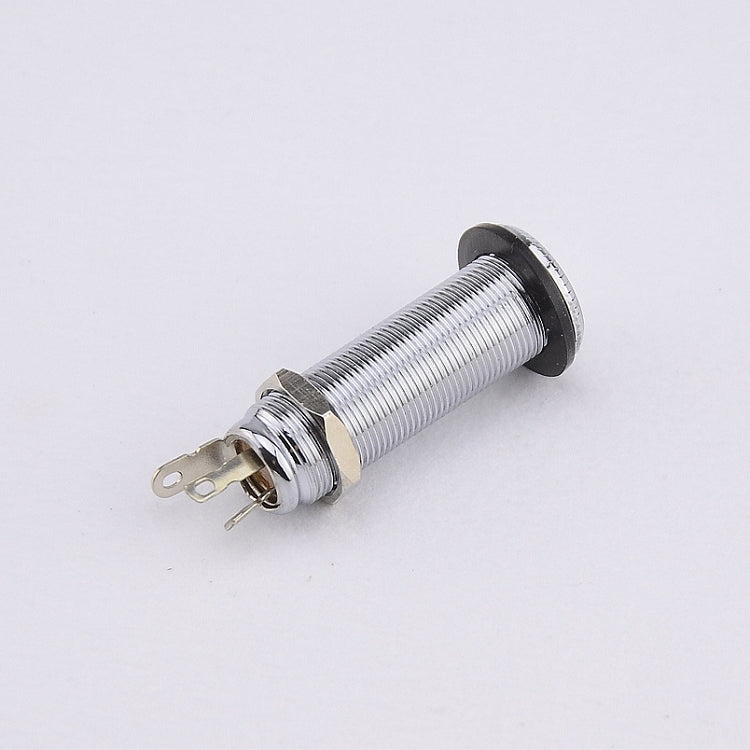 RM 0397-91 CHROME Electric Guitar/Bass Guitar Stereo Long Threaded Output Jack - Reco Music Malaysia