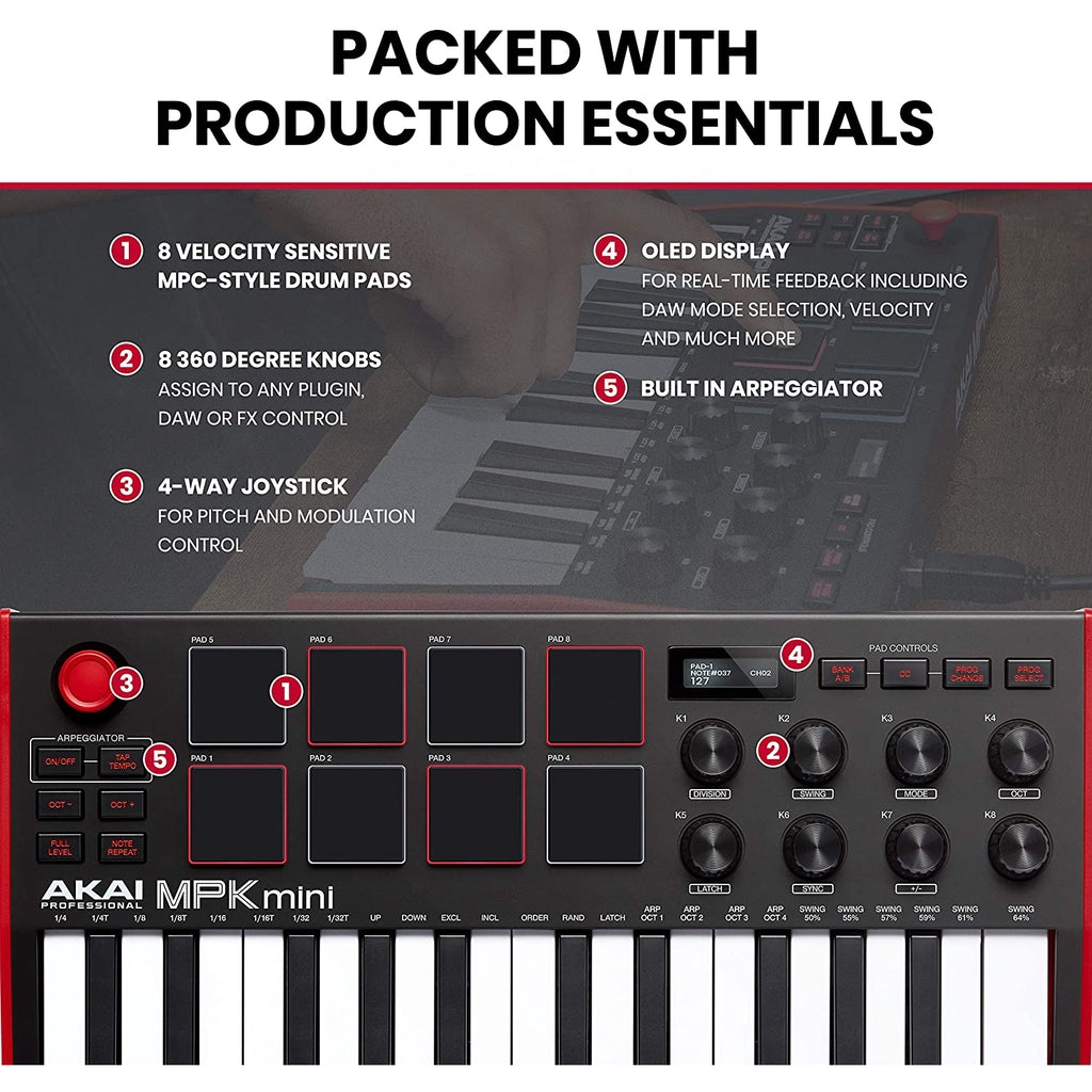 Akai Professional MPK Mini MK3 25 Key USB MIDI Keyboard Controller - Reco Music Malaysia