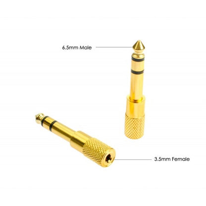 RM RJBB Gold Plated 6.5mm to 3.5mm Audio Jack Converter - Reco Music Malaysia