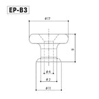 Gotoh EP-B3 GG Large / Oversized Guitar Strap Buttons Pin Set of 2 (Gold) - Reco Music Malaysia