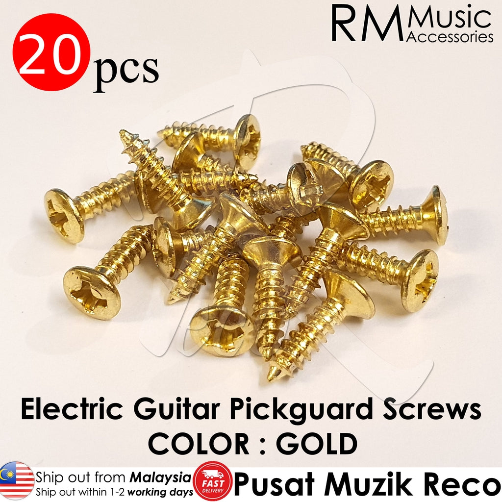 RM W-6-3012-93 Electric Guitar Pickguard Cover Screws Screw 20pcs - Reco Music Malaysia