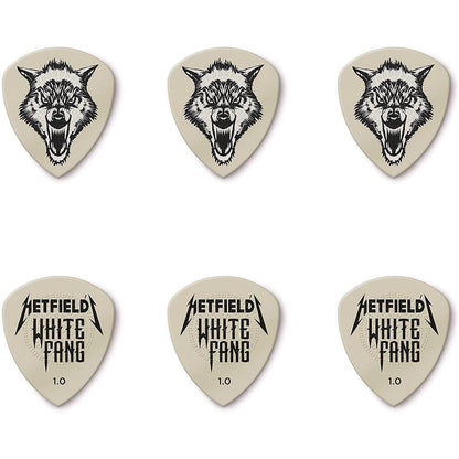 Jim Dunlop PH122T100 James Hetfield White Fang Custom Guitar Pick 1.00mm Guitar Pick in Tin (6pcs) - Reco Music Malaysia