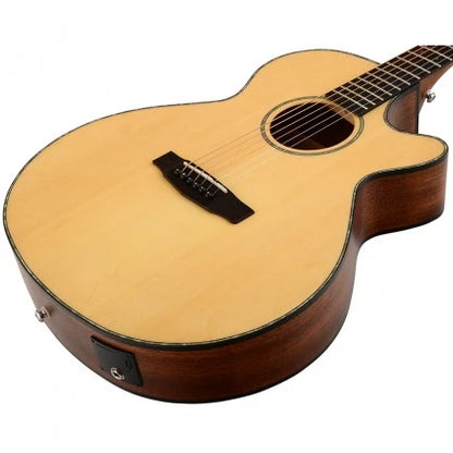 Cort SFX-E-NS Acoustic Electric Guitar With Bag, Natural Satin - Reco Music Malaysia