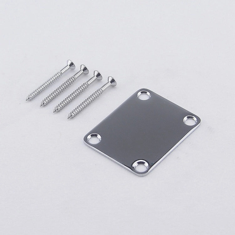 RM GF0449-BK Black Electric Guitar Bass Neck Plate Guitar Neck Joint Board With Screws - Reco Music Malaysia