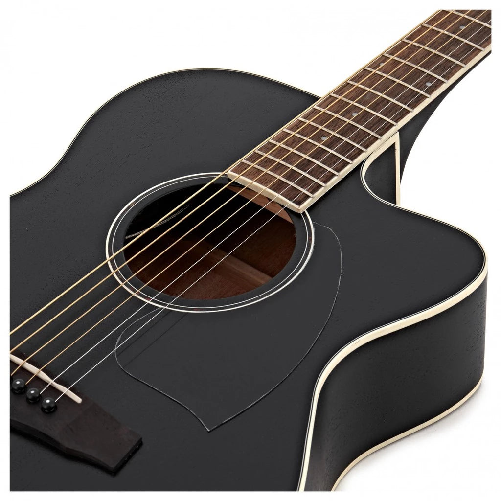 Ibanez PC14MHCE WK Weathered Black Open Pore Slim Body Acoustic-Electric Guitar - Reco Music Malaysia