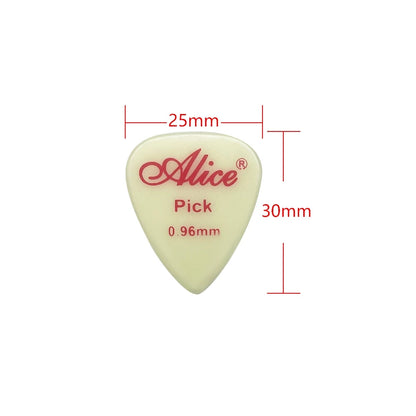 RM Alice GLOW IN DARK Luminous Fluorescent Guitar Pick (12pcs) Mixed Size with Aluminum Pick Tin Pick Case - Reco Music Malaysia